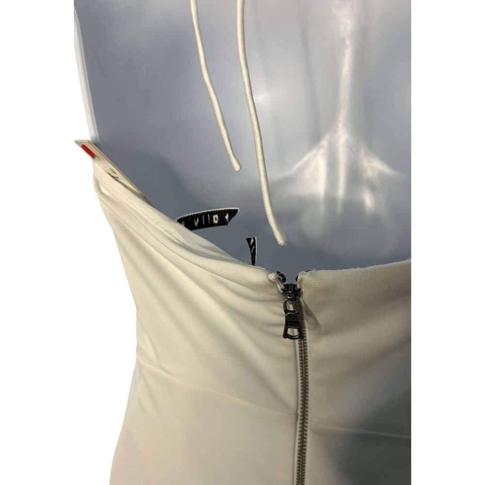 Alice + Olivia Valli Off-White Cut-Out Maxi Dress Size 6, Elegant & Rare - Picture 6 of 16